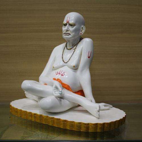 Swami Samarth White Idol |  Swami Samarth/God Idol/Murti in Sitting Position